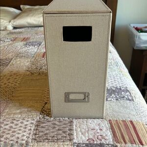 The Container Store Tan Fabric Storage Bin